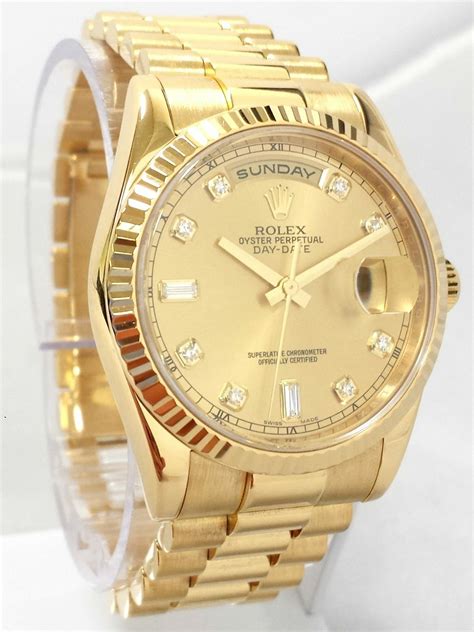 rolex 18k with diamond gents watch|Rolex diamond dial.